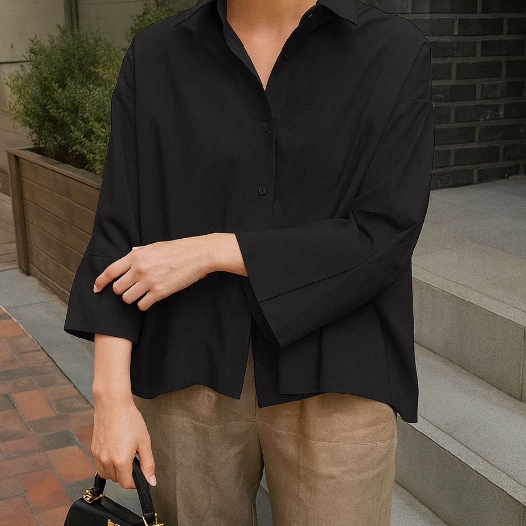 Noverra Oversized White Button-up Shirt